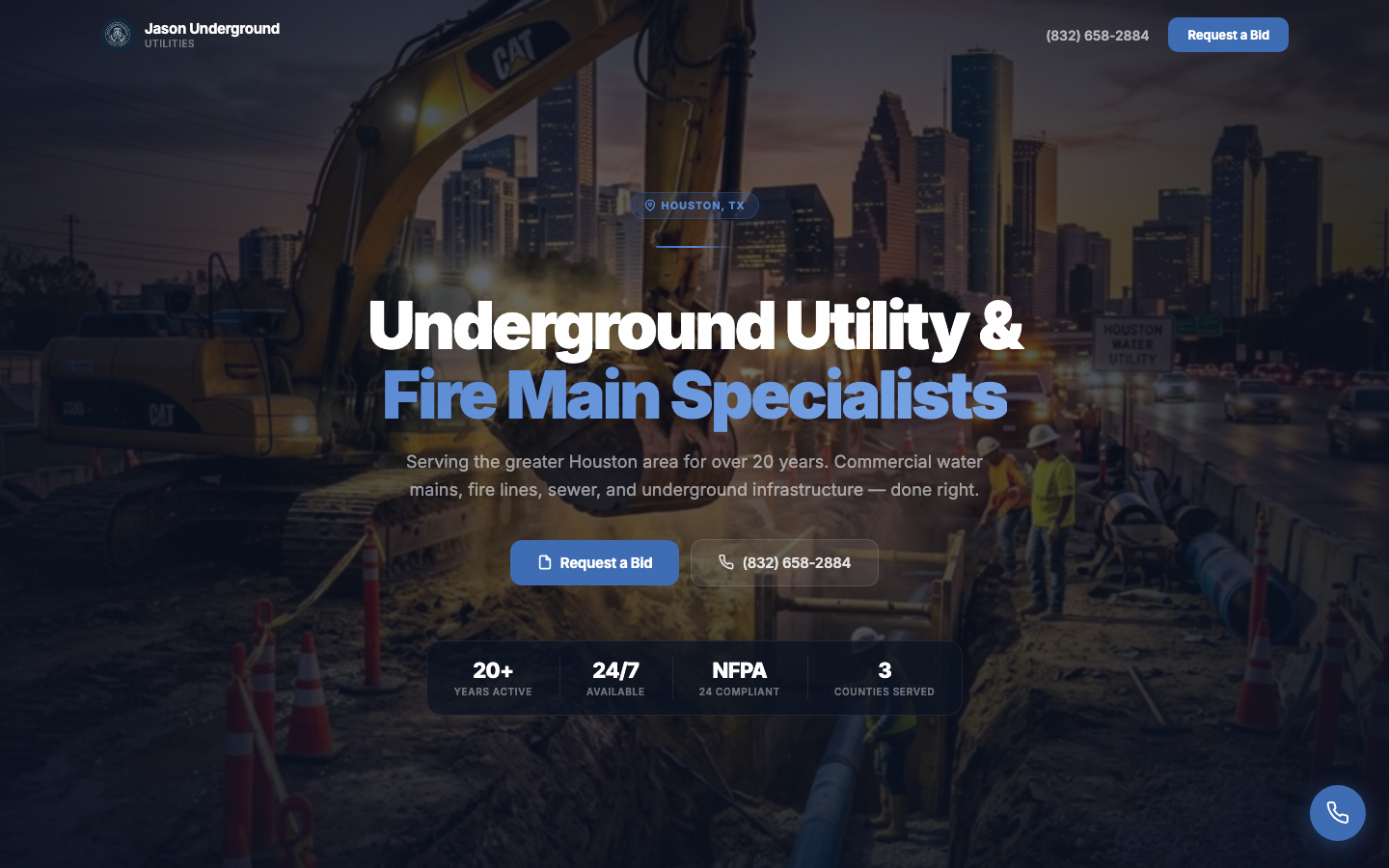 Jason Underground Utilities website